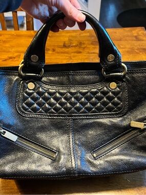 Celine Black Quilted Leather Hobo with Gold Hardware
